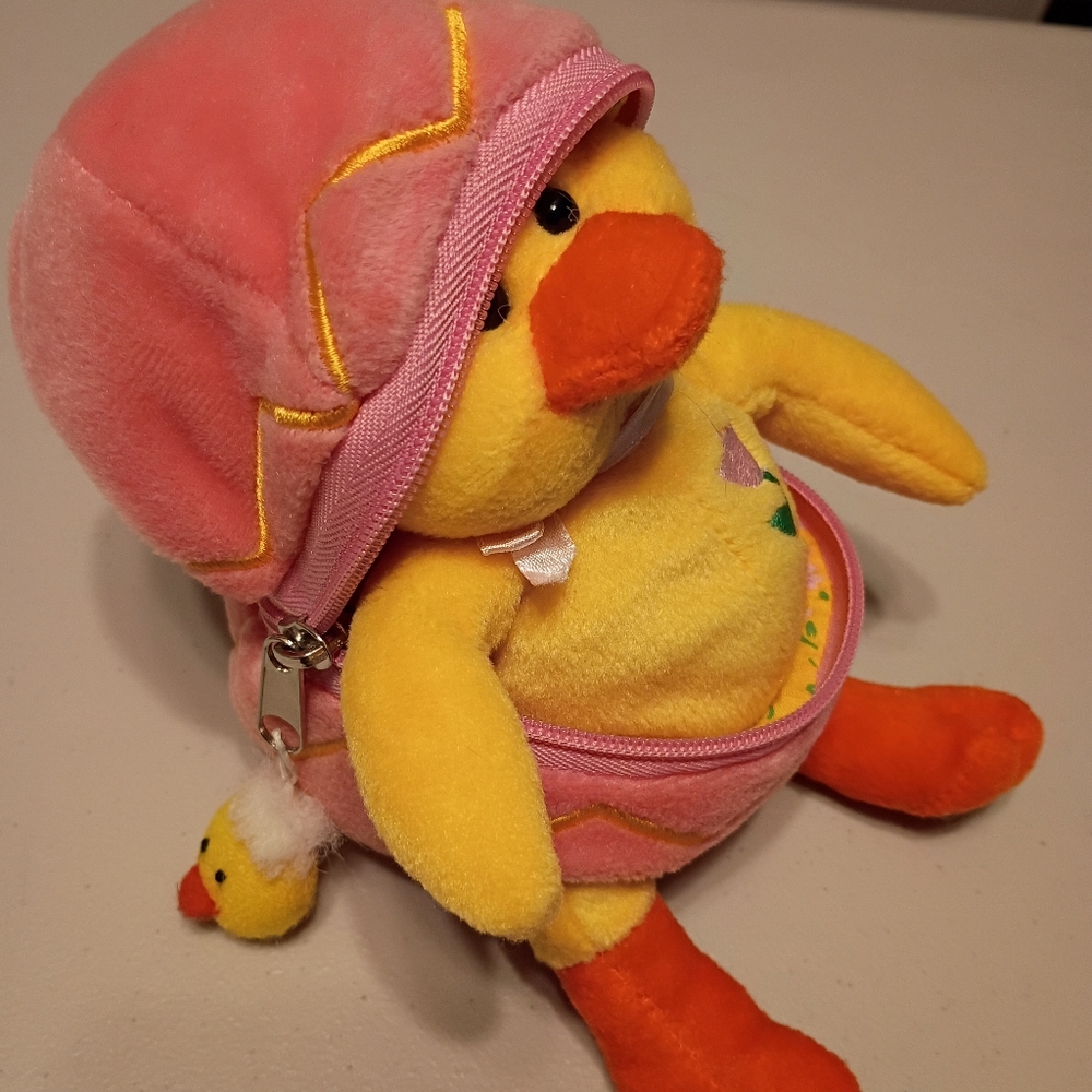 Plushland Easter Chick In Reversible Removable Egg with Zipper